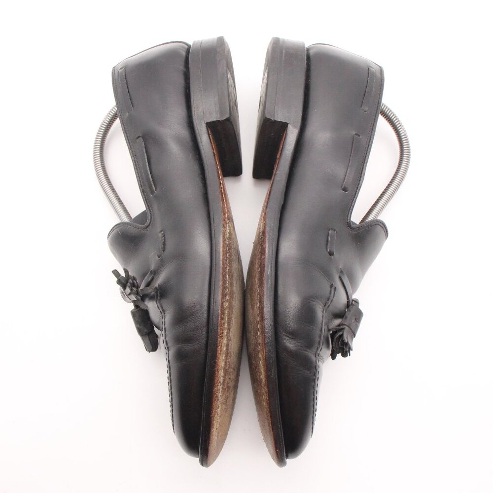 Allen Edmonds Grayson Dress Shoes Mens 9.5 D Black Loafers Slip-On Tassels - Picture 6 of 11